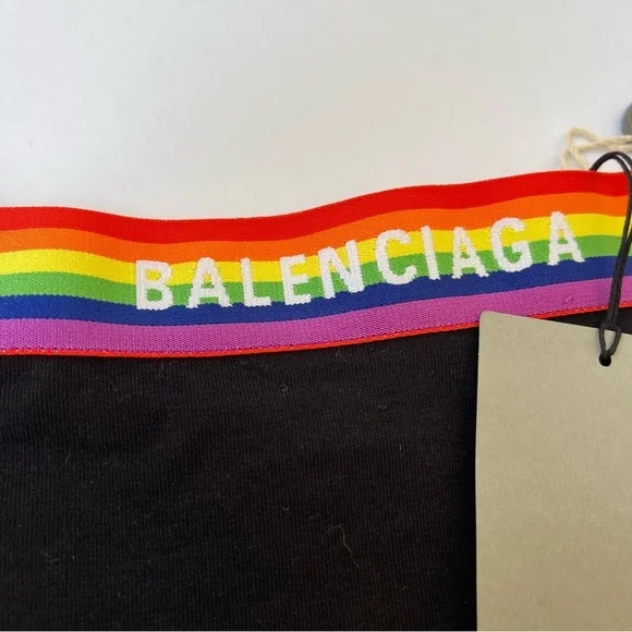 NWT Balenciaga Women’s Pride Panty Brief Underwear - Black , slip sporty briefs